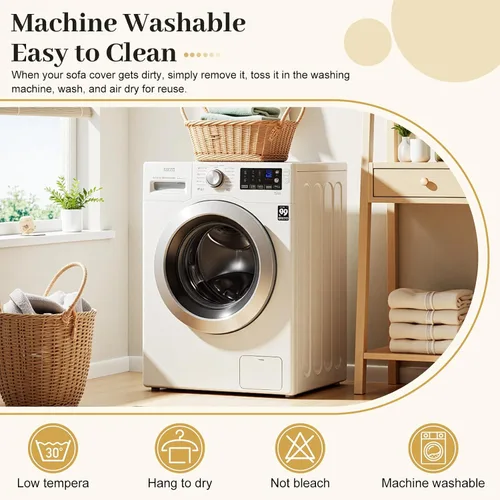 Vista 6 de Fundas mágicas para sofá, fundas de sofá relajantes para el hogar, fundas elásticas para sofá, fundas de sofá para perros, lavables