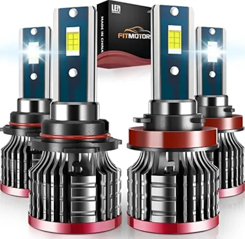 Vista 2 de Bombillas H11/H8/H9, 80 W, 16000 lúmenes brillantes, luz antiniebla blanca fría de 6500 K, repuesto halógeno IP68 impermeable, paquete de 2
