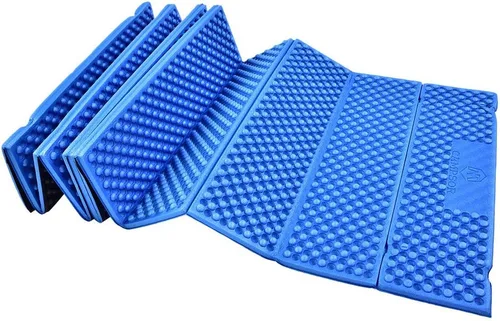 Vista 12 de Luqeeg Alfombrilla de espuma ultraligera para dormir, impermeable para camping, espuma al aire libre, alfombra de camping plegable para playa