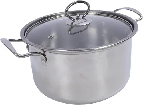 Vista 6 de SUNGOOYUE Stainless Steel Cooking Set with Elegant Design for Various Cooking Needs, 3 Pots and 2 Lids