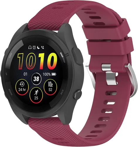 Vista 2 de Correa de silicona suave compatible con Garmin Forerunner 265/265S Smartwatch Sport Flexible Correa de muñeca para Garmin Forerunner 265/265S