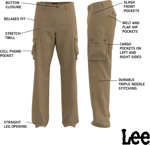 Vista 6 de Lee Men's Wyoming Relaxed Fit Cargo Pant