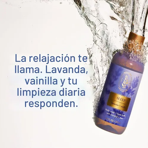 Vista 2 de Bath & Body Works Aromaterapia para Dormir - Jabón Corporal y Espuma de Baño de Lavanda + Vainilla, 10 Fl Oz