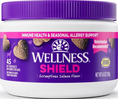 Vista 10 de Wellness Pumpkin Patch - Suplementos de salud digestiva suave con sabor a parche para perros, 45