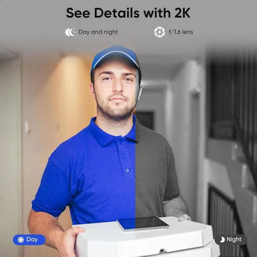Vista 4 de Cerradura inteligente con cámara sin llave cerradura de puerta de entrada 2K Video WiFi cerrojo huella digital teclado aplicación Control remoto