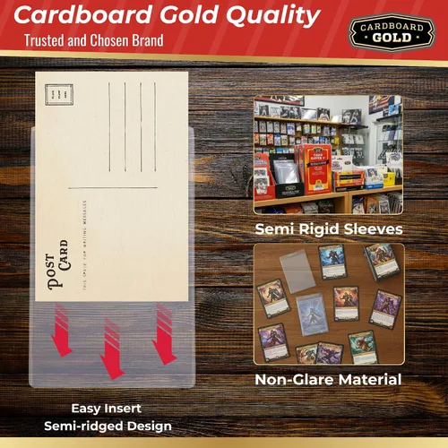 Vista 2 de Cardboard Gold Card Saver 4 - Soportes semirrígidos para calificación - 50