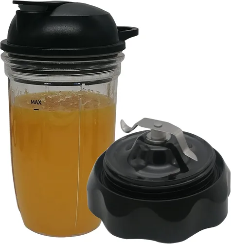 Vista 9 de Cuchilla extractora de giro fácil con taza y tapa de 18 onzas para NutriBullet Blender Combo (NBF10500/NBF70500/ZNBF30400Z/ZNBF30500Z/NBF50400)