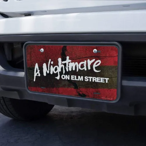 Vista 3 de GRAPHICS & MORE Placa de matrícula de metal con logotipo de A Nightmare on Elm Street