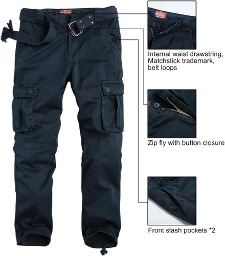 Vista 4 de Match Pantalones Wild tipo cargo, para hombre