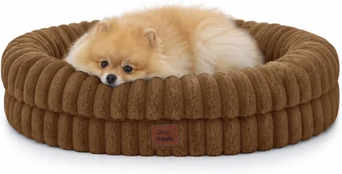 Vista 23 de Cama ortopédica para perro, funda lavable, sofá de piel Gris oscuro