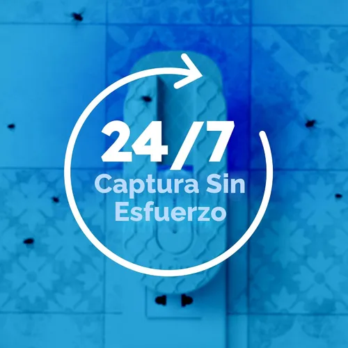 Vista 4 de BugMD - Trampa para moscas de frutas sin zumbido para interiores con luz UV Colector de mosquitos y matamosquitos para casa, cebo con aroma a miel
