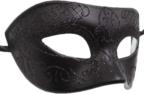 Vista 4 de Awlsyj Máscara de mascarada para parejas de metal veneciano Halloween Mardi Gras para fiesta baile de graduación