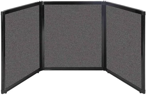 Vista 37 de Versare Pantalla plegable de mesa Partición de 3 paneles Divisor de espacio de trabajo portátil ligero Negro 78 x 24 pulgadas