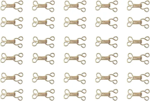 Vista 7 de sowaka 30 pares de ganchos de costura y cierres de ojos pequeños de metal de 0.7 in para sujetadores de ropa, pantalones, faldas, pantalones de Negro