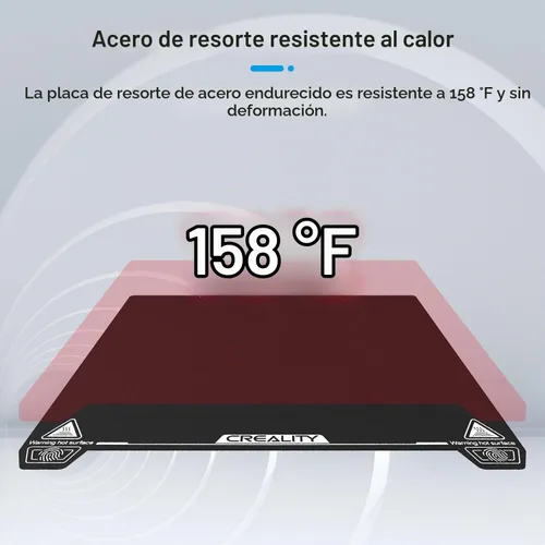 Vista 5 de Creality Placa de construcción original Ender 3 S1, hoja PEI de superficie texturizada de 235x235mm, placa de cama magnética, extraíble, flexible