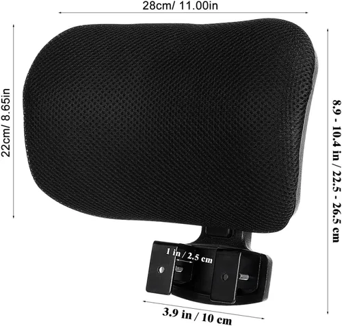 Vista 4 de Cabilock - Accesorio ajustable para reposacabezas de silla de oficina, soporte ergonómico para cuello y cabeza, fácil instalación, ajuste universal