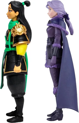 Vista 10 de McFarlane Toys - Disney Mirrorverse Mulan 5 pulgadas Belle (fracturado) 5 pulgadas y Ariel 7 pulgadas figura de acción paquete de 3, etiqueta