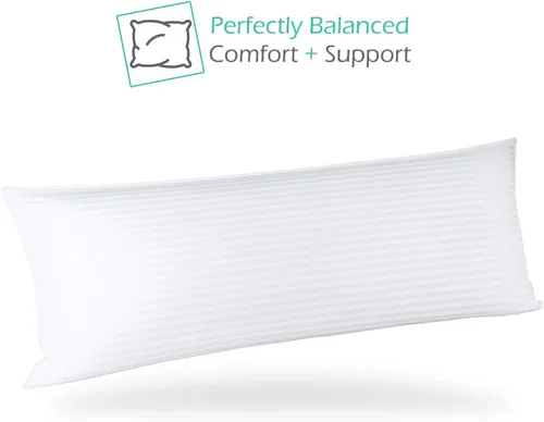 Vista 3 de Nestl Almohada corporal para adultos – Almohada larga para cama – Almohada de embarazo alternativa de plumón – Almohada 100% algodón con relleno