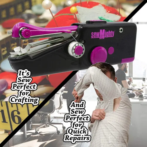 Vista 5 de Máquina de coser de mano: la máquina de coser auténtica, ligera, inalámbrica, alimentada por batería, diseñada para reparaciones sobre la marcha