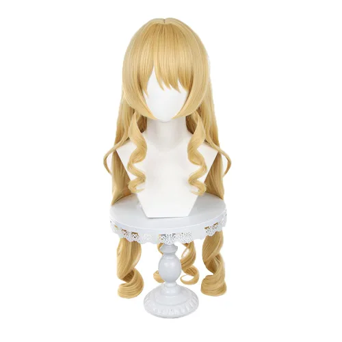 Vista 9 de Genshin Impact - Peluca de cosplay de anime con gorra de peluca gratis (Ayaka)