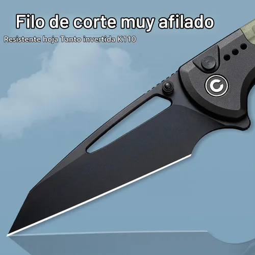 Vista 3 de CIVIVI Sentinel Strike - Cuchillo de bolsillo con rompecristales, cuchillo plegable utilitario para EDC al aire libre, hoja Tanto inversa de 3.7