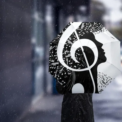 Vista 3 de DHDM Fully-automatic Parasol Umbrella Eight Strand Umbrella Foldable Rain Outdoor Umbrella