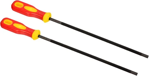Vista 9 de PATIKIL Archivadores de motosierra de 1.15 pulgadas, 2 piezas de acero para motosierra afilador de cadena con mango de plástico para afilar limado