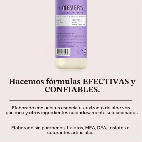 Vista 4 de Mrs. Meyer's Clean Day jabón líquido para platos, 6320517, 1, 1