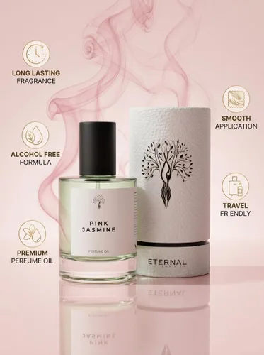 Vista 3 de Perfume de jazmín rosa para hombres de larga duración Eau de Parfum perfume de mujer sin alcohol Perfumes de lujo unisex para ella 1.0 fl oz