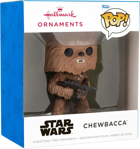 Vista 3 de Hallmark Star Wars Chewbacca Funko Pop! Adorno navideño
