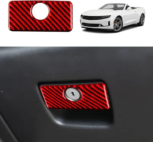 Vista 8 de Calcomanía de fibra de carbono para perilla de ventilación de aire acondicionado, cubierta interior para Chevrolet Camaro 2016 2017 2018 2019 2020