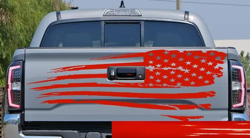 Vista 23 de Adhesivo adhesivo para puerta trasera o ventana de la puerta trasera de Estados Unidos para puerta trasera o camioneta, se adapta a Toyota Tacoma