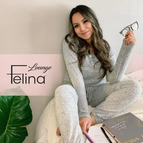 Vista 4 de Felina Comfyz Coco Conjunto relajamiento de 2 piezas Jersey cepillado LS Top & Jogger