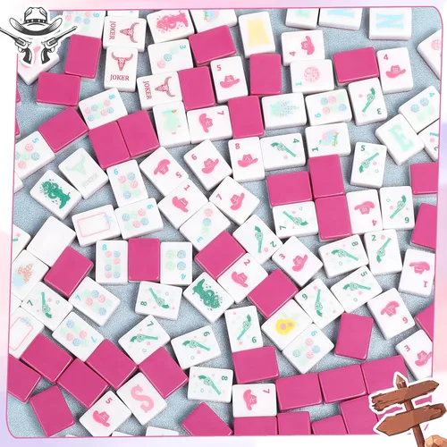 Vista 5 de Disco Western Cowboy Cowgirl Grabado American Mahjong Juego