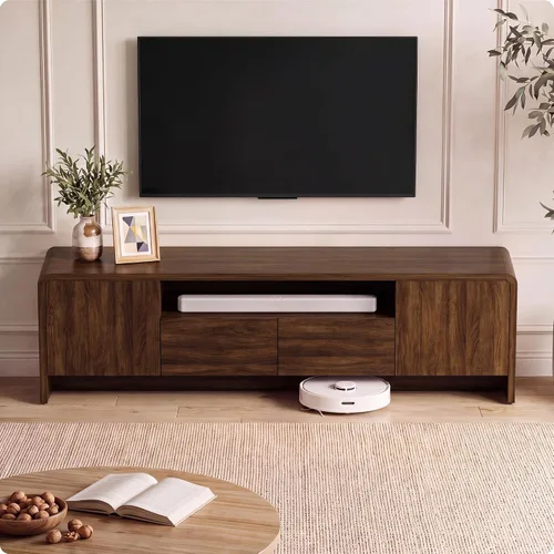 Vista 11 de YESHOMY Soporte de consola de TV de 3 piezas para televisores de hasta 85 Negro
