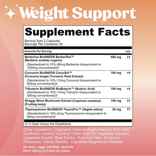 Vista 7 de Fungiments Super Berberine – Suplemento natural para la pérdida de peso y metabólica para la salud – Apoya la glucosa y el metabolismo del azúcar