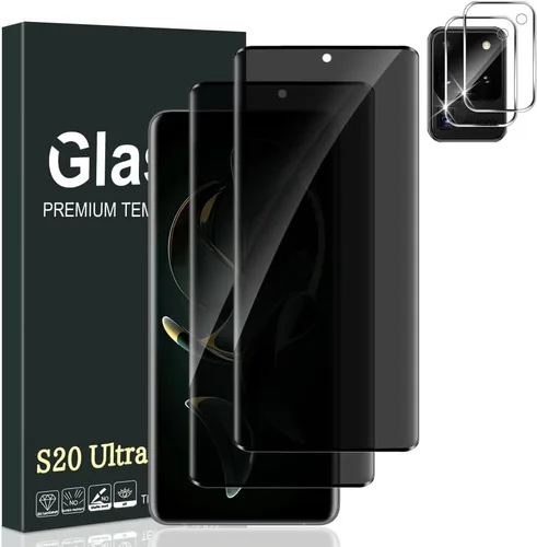 Vista 15 de 2 Pack For Galaxy S23 Privacy Screen Protector With 2 Pack Camera Lens Protector, Anti Spy Private Tempered Glass Film 9H Hardness, Anti