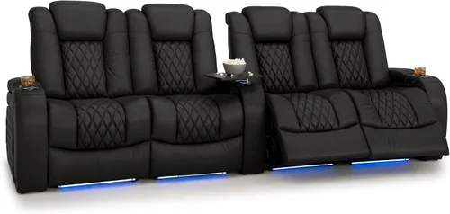 Vista 83 de Seatcraft Asiento de cine en casa Diamante Marrón Reclinable Individual