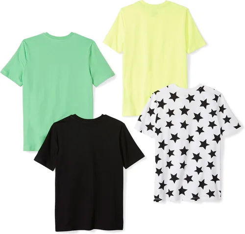 Vista 2 de Amazon Essentials Camisetas de manga corta para niños y niños pequeños (cebra previamente manchada), multipacks