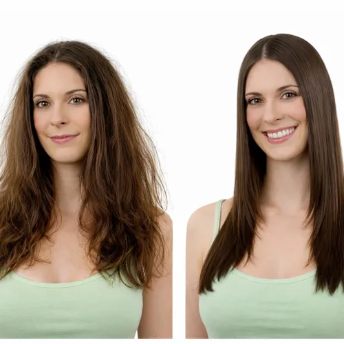 Vista 5 de Keratina Brasilera Tratamiento Capilar por 10.1 fl oz con Champú Clarificante, Resultados Profesionales, Alisa y Suaviza el Cabello