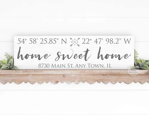 Vista 3 de Letrero personalizado con tu texto, letrero de madera personalizado, letrero de madera de 20 x 6 pulgadas, personalizado con tu información + coords