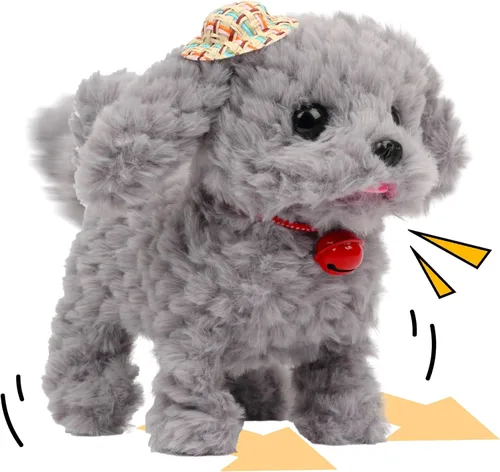 Vista 9 de Vaca Negra Caminando Animal de Peluche Hablando Moo de Peluche Ganado Eléctrico Interactivo Animado Juguetes de Peluche para Niñas Niños Cumpleaños