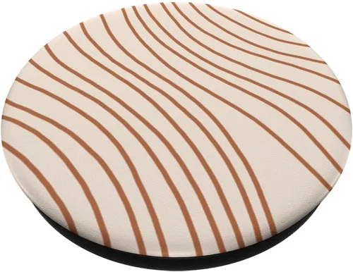 Vista 2 de Estuche PopSockets intercambiable PopGrip de color pastel marrón claro