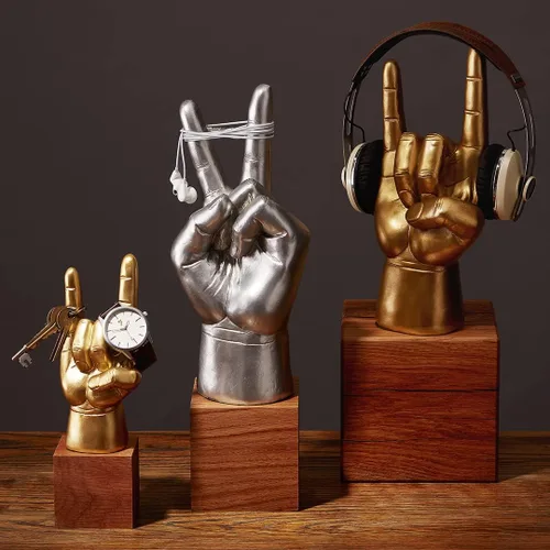 Vista 7 de Luckies of London Organizador de joyas y soporte para auriculares Soporte para llaves o reloj Escultura de mano para decoración estética