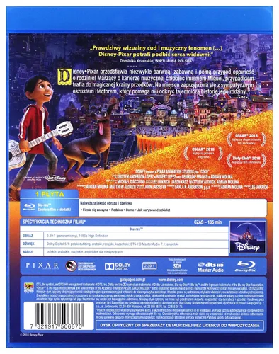 Vista 2 de Coco Blu-Ray Libre de región (audio en inglés)