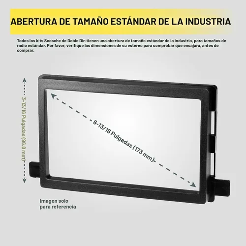 Vista 6 de Scosche TA2101B compatible con Toyota Corolla ISO 2009-13 doble DIN y DIN+Pocket Dash Kit, negro