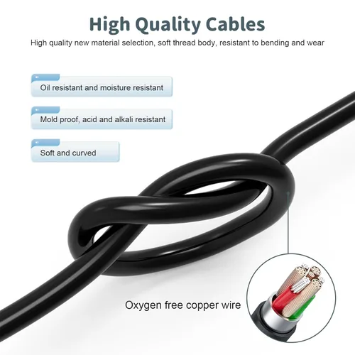 Vista 4 de Cable de carga micro USB compatible con HyperX Cloud Flight, Corsair Void Void Pro HS70 HS70 Pro K63, Razer BlackShark V2 Pro, auriculares Turtle