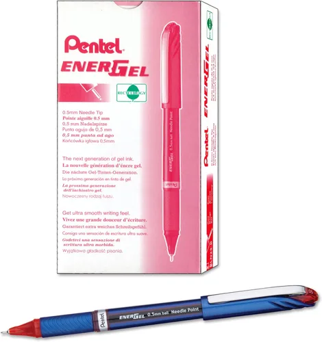 Vista 8 de Pentel EnerGel NV pluma de gel líquido, 0.02 pulgadas, punta de aguja, Negro