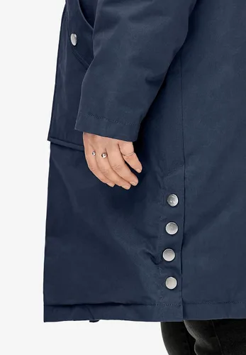 Vista 4 de ellos Parka tipo parka de talla grande con cremallera lateral y frontal para mujer, Multi