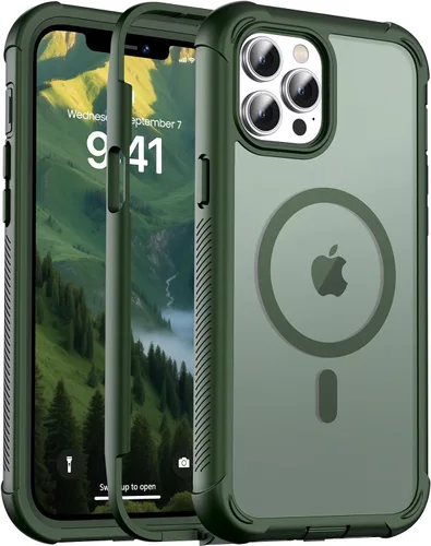 Vista 33 de jaroco - Funda magnética compatible con MagSafe para iPhone 11 de 6.1 pulgadas; protección de grado militar contra caídas, de doble capa